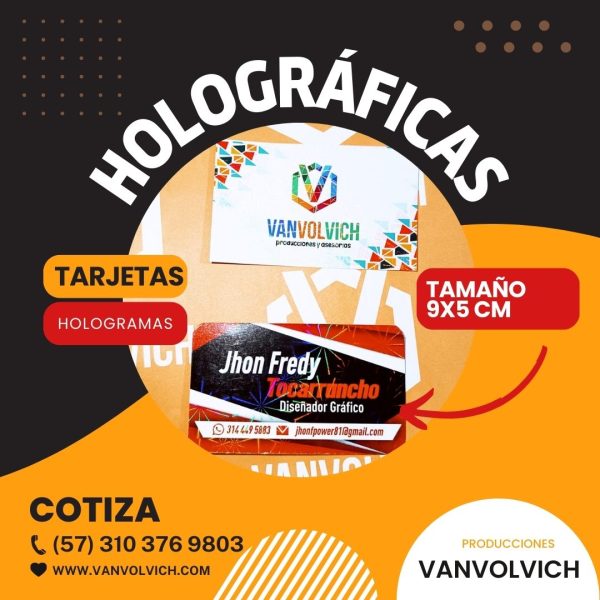 Tarjetas de presentación holográficas