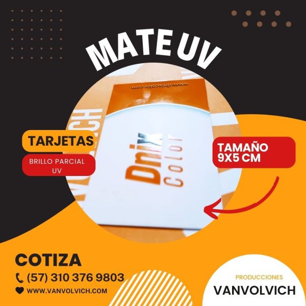 Tarjetas de presentación mate + uv