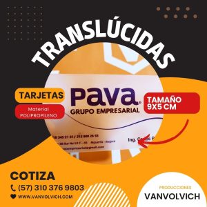 Tarjetas de presentación Translúcidas